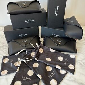 Paul Smith Black Replacement Case, Box, Cloth, Pouch for Luxury Eyewear Set of 4